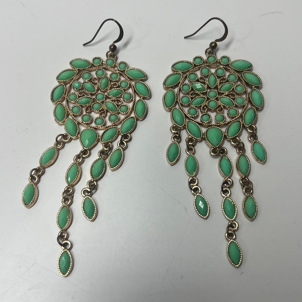 ALDO Peppermint Cabochon‎ Dangle Earrings